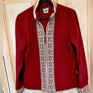ladies LL Bean fleece zip up